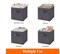 13 inch Cube Storage Bins, Storage Cubes Foldable Decorative Fabric Set of 8, Grey